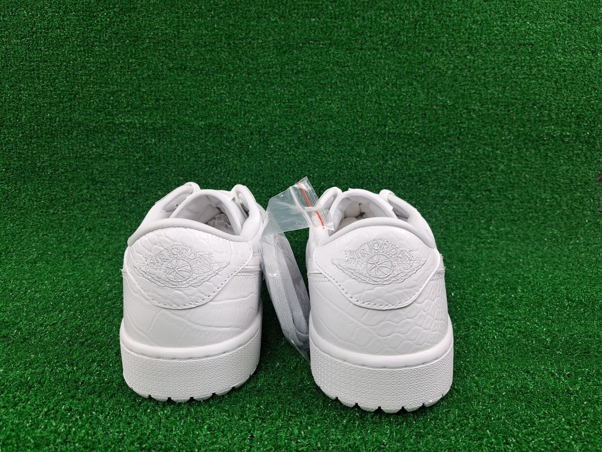 Nike Air Jordan 1 Golf Low Golf Shoes White Crocodile DD9315
