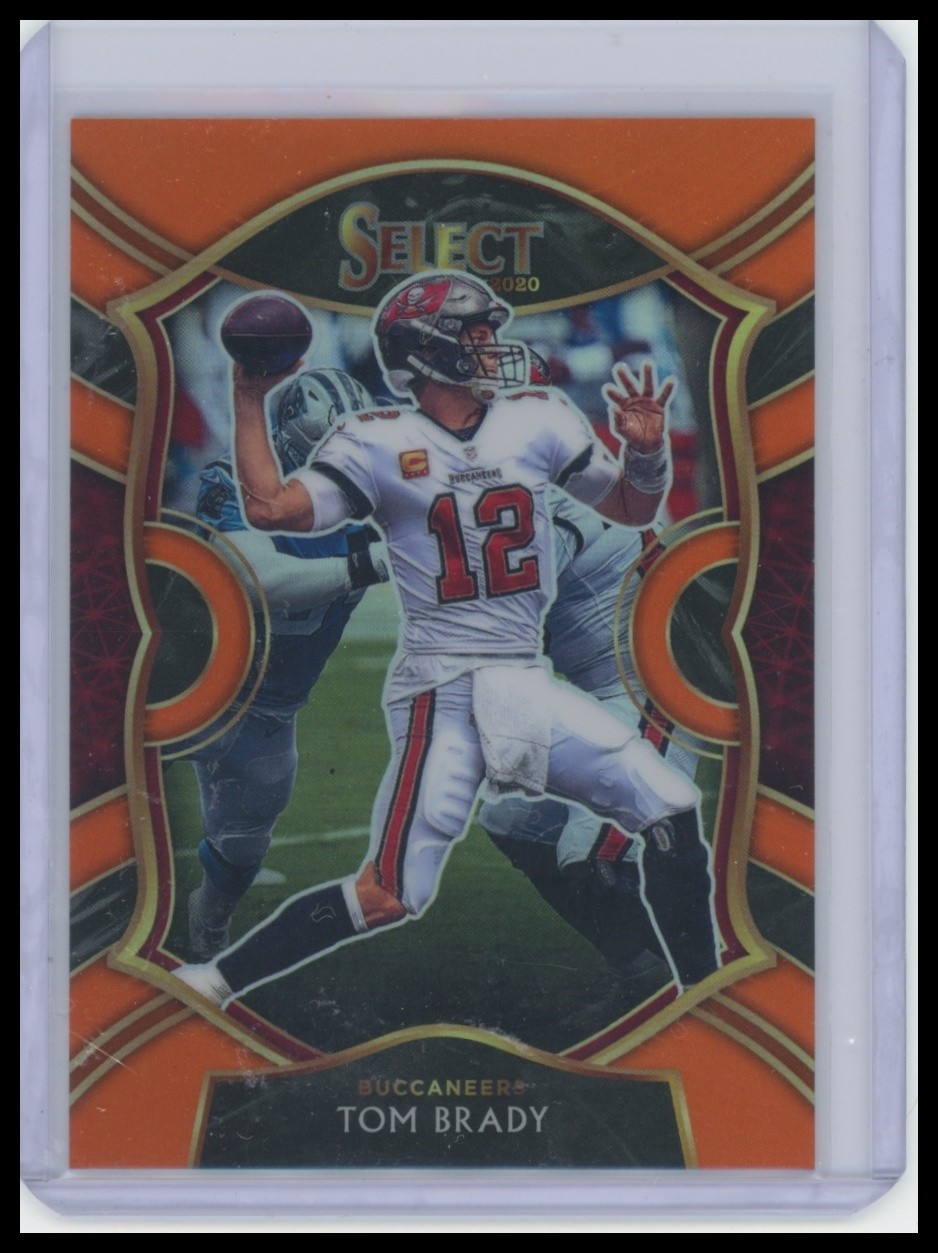 2020 Panini Select Tom Brady Concourse Orange Prizm /49 #1 SB MVP Patriots Bucs