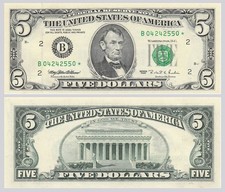 USA 5 dollari 1995 STAR AU P. 498