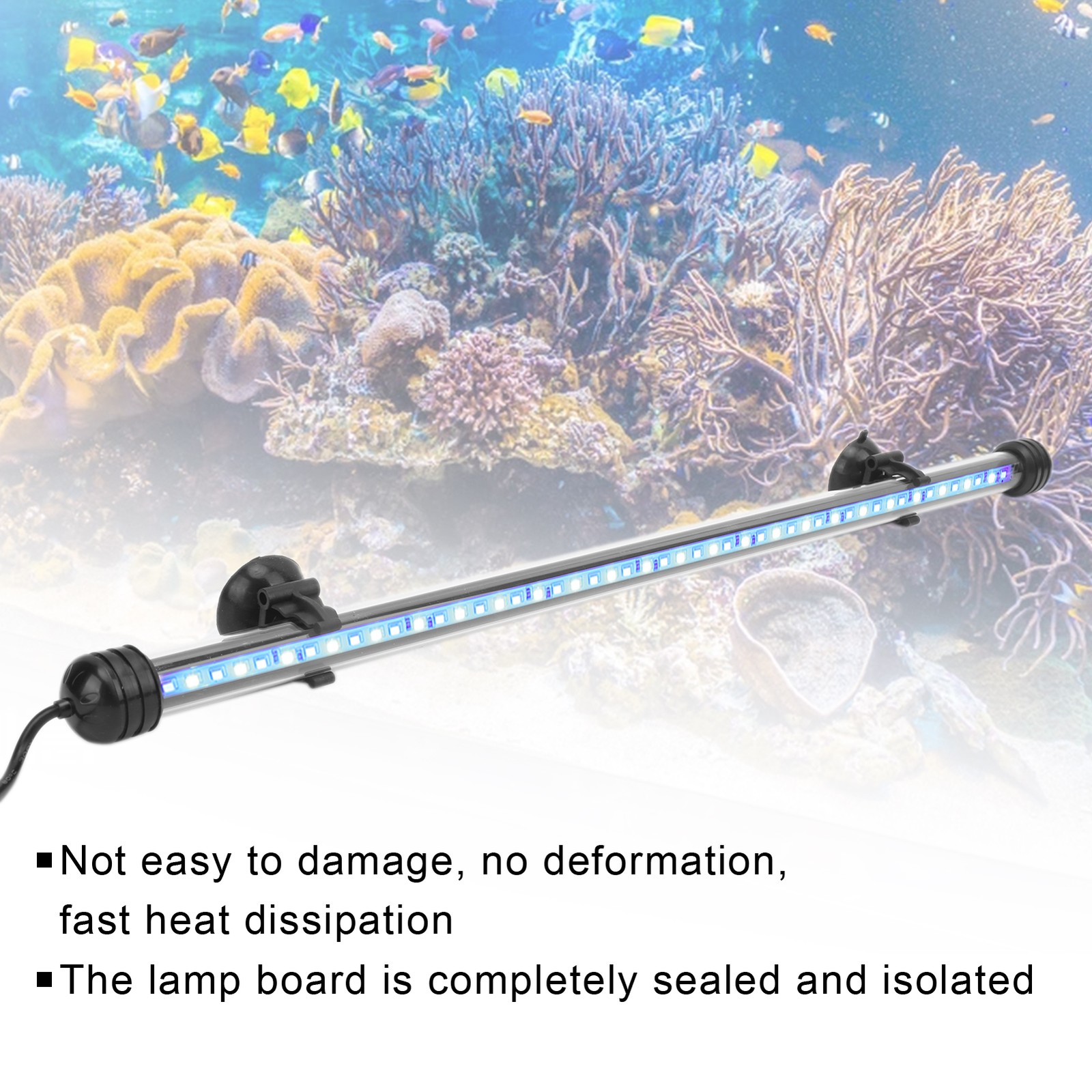 Aquarium Light Waterproof Fish Tank Lighting With LED Light 3 Modes Dimmable