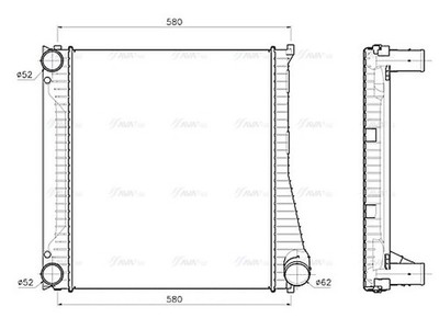 AVA Charge Air Intercooler AU4353 for LAND ROVER RANGE ROVER SPORT (2005) 3.0 TD