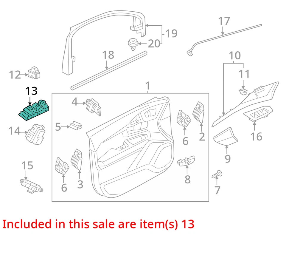 2019-2021 Volvo Xc90 Driver Left Door Master Power Window Switch 31433927 DWOCR - Image 3 of 4
