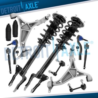 12pc RWD Front Struts Lower Control Arms Tie Rods for 2016 - 2021 Dodge Durango