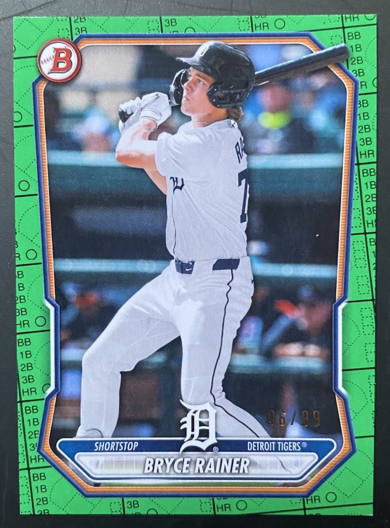 2026 Bowman Prospects - Green Border Pattern #BP-99 Bryce Rainer /99