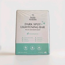 Body Restore Dark Spot Lightening Bar Soap 2 bar pack Kojic Acid Eucalyptus