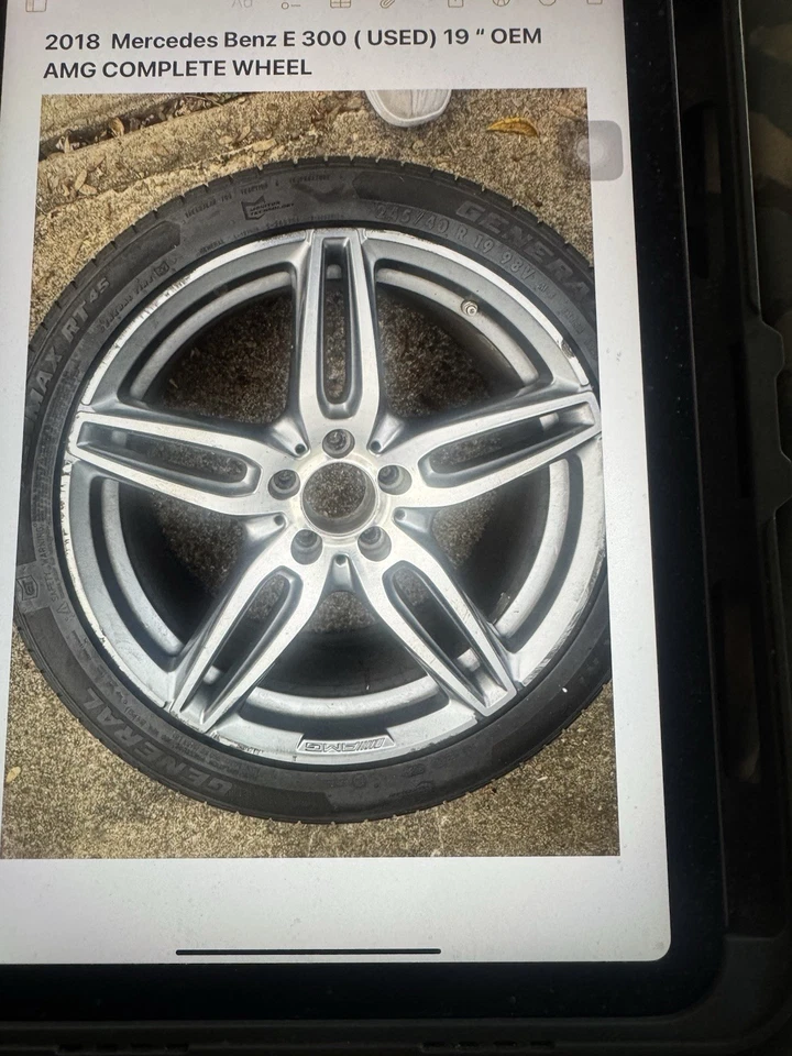 USED 2017-2020 MERCEDES-BENZ E-CLASS AMG 19X8 OEM FACTORY ORIGINAL WHEEL ONLY - Image 3 of 3