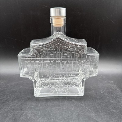 Harley Davidson Bar and Shield Logo Empty Glass Decanter