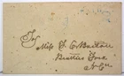 1860s CONFEDERATE CIVIL WAR STAMPLESS COVER HANDSTAMP PAID 10 - BLUE INK STAMP