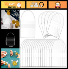 100Pcs Clear Coin Sleeves 2.4x2.4" PVC Pocket Protectors for Coins  Jewelry Sto