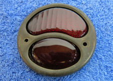 1928 1929 1930 1931 Ford Model A Taillight Glass Lens Stainless Bezel Vintage 1928 1929 1930 1931 Ford Model A Taillight Glass Lens Stainless Bezel Vintage
