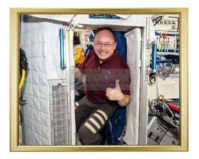 NASA ASTRONAUT MIKE FINCKE INTERNATIONAL SPACE STATION 20 8X10 GOLD FRAMED PHOTO