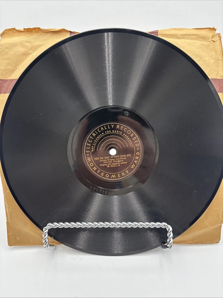 Jimmie Rodgers-For The Sake Of Days Gone By- M-4221 M.Ward’s Records ShellacVG + - Image 3 of 4