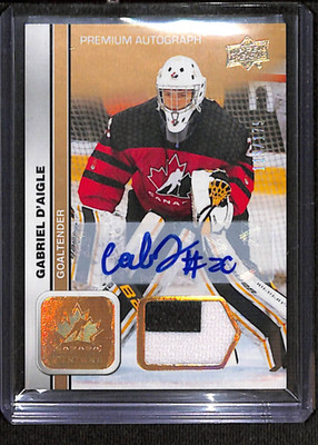 2023 Upper Deck Team Canada Premium AUTO Patch Gabriel D'Aigle /175