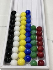 Set of 54 Glass Chinese Checker Replacement Marbles 6 Colors