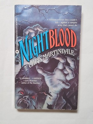 T. CHRIS MARTINDALE 1ST EDITION - Nightblood 1990 (Paperbacks from Hell)
