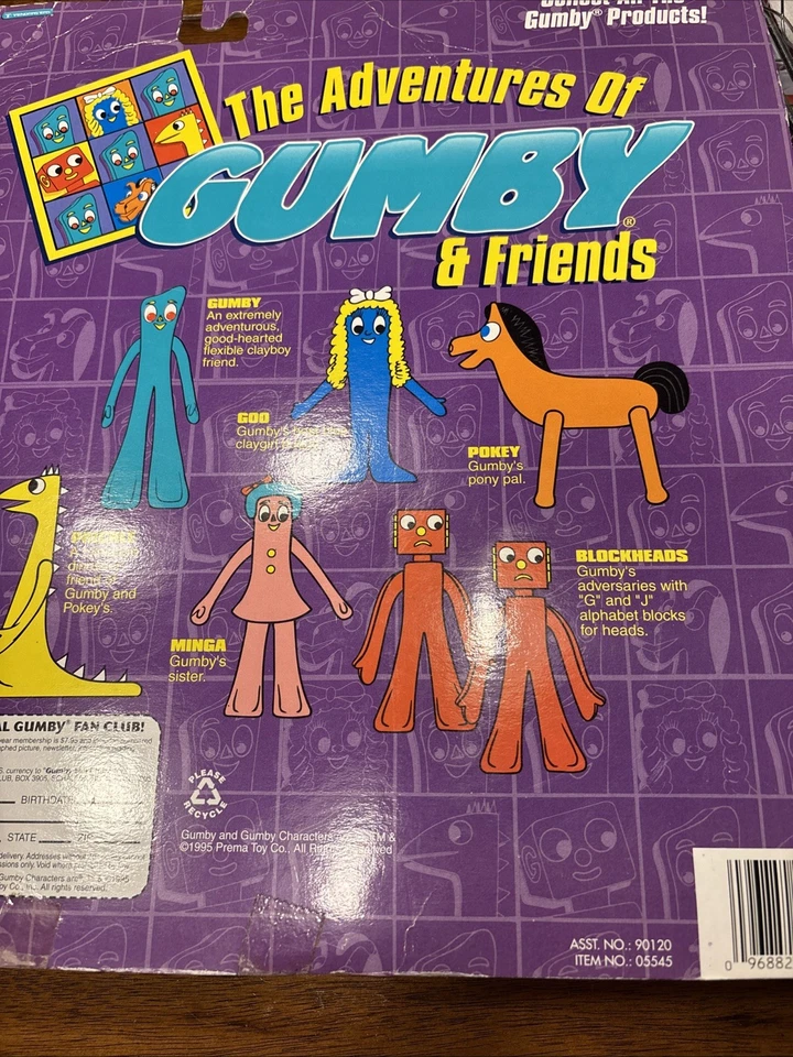 The Adventures of Gumby and Friends Bendable Gumby 10.5" Nuevo en caja 1995 Foto 3 de 3