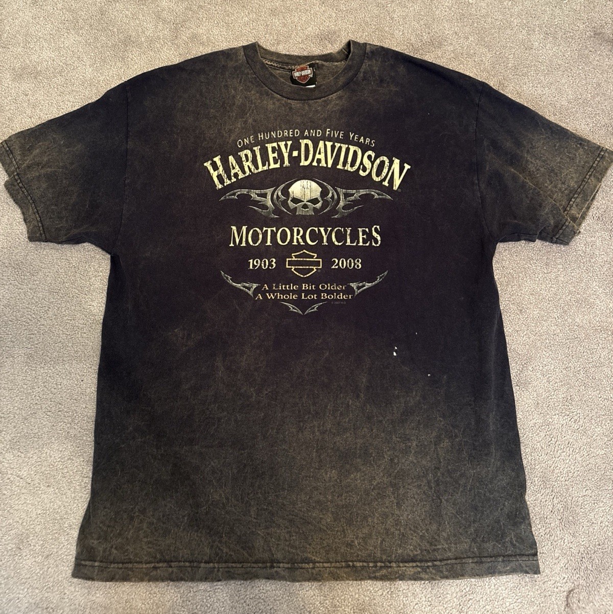 Vintage Y2K 2007 Harley Davidson Men’s XL T-Shirt Massachusetts