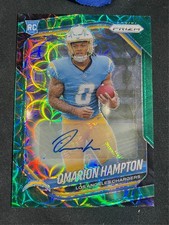 2025 PRIZM OMARION HAMPTON /75 RARE GREEN SCOPE💸 EBAY 1/1 REFRACTOR NEXT STAR🔥