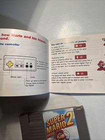 Super Mario Bros. 2 (Nintendo NES) Authentic Game Cartridge w/ Manual & Sleeve