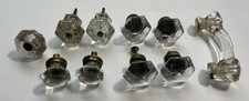 Vintage Antique Glass Drawer Knobs and Handle