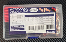 HerMia 20 Pack UL Heavy Duty Wire Lugs 1/0 AWG-1/2'', 1/0 AWG-3/8'' 1/0 AWG Kit