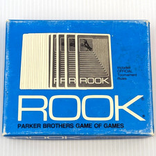 Parker Brothers 1972 Rook Card Game Blue Box Official Rules 100 COMPLETE