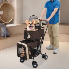 Dog Stroller Cat Stroller Pet Carriers Bag Jogger Stroller for Small Medium Dogs