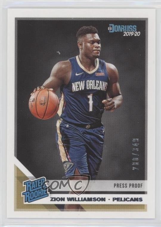 2019 Panini Donruss Rated Rookie Press Proof Silver 280/349 Zion Williamson 0ls