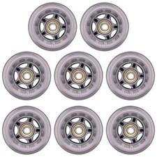 Inline Skate Wheels with Bearings, 3 Inch, 76mm Clear Wheels for Office Chair...