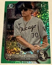 2022 Bowman Draft Chrome Jonathan Cannon Green Sparkle Refractor /99