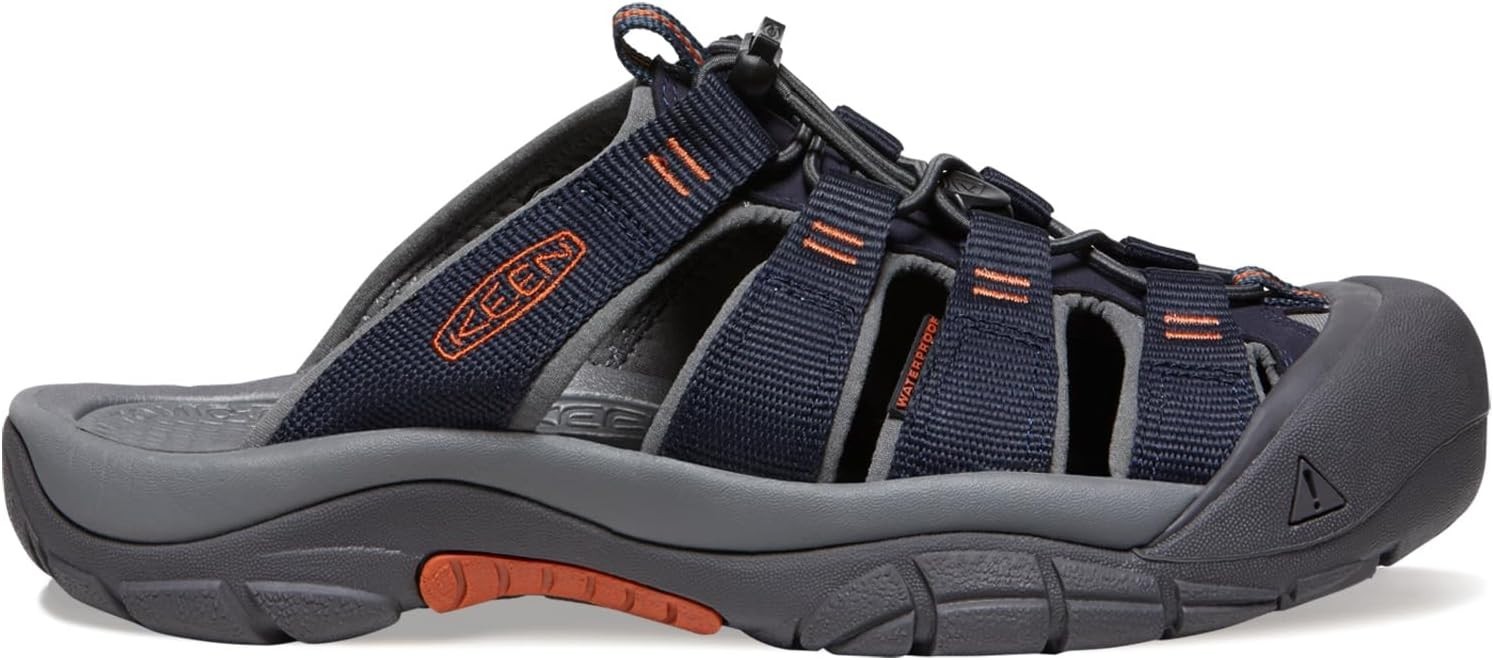 Nuovissimo sandalo KEEN uomo Newport punta chiusa slip on slide Bombay marrone US 7 5