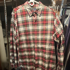 Ralph Lauren Classic Fit XL Plaid Long Sleeve Button-Down Cotton Shirt