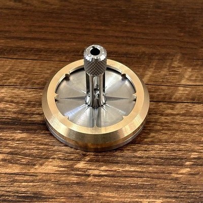 TC4 Brass Spinning Top Desktop Toy Gyro Gyroscope Collection Spinner Gift