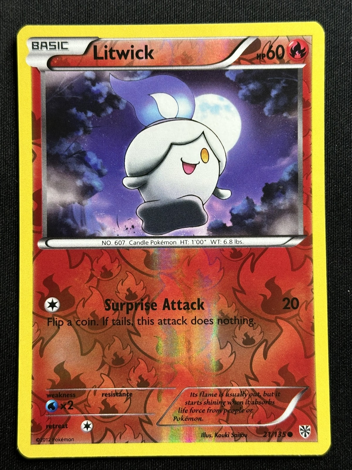 Litwick Reverse Holo Plasma Storm 21/135 LP-NM Pokémon Card