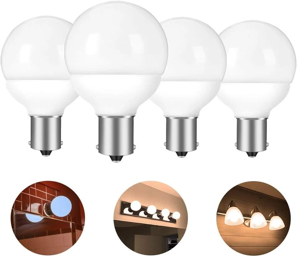 LED RV Vanity Bulbs 12V BA15S Cool White 6000K 4-Pack Light for Camper Boat - Image 3 of 4