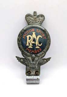 RAC Motor Sport Member Automobile Badge Mascot Early 1960s Vintage Car Racing