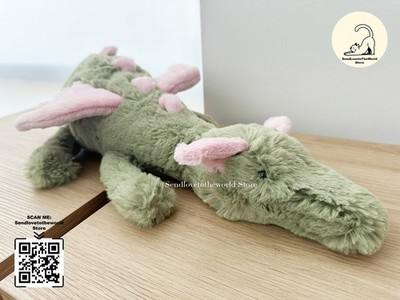 RARE* AUTHENTIC‼️Jellycat Large Malachy Dragon Green tea Matcha