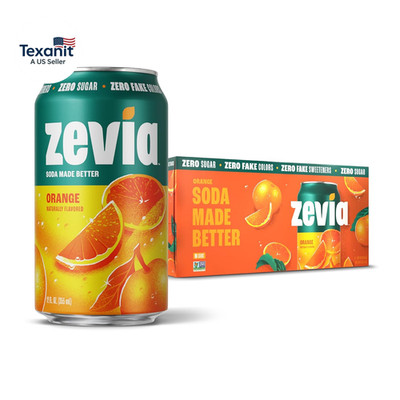 Zero Sugar Soda, Orange, 12 Oz Cans (8-Pack)   Naturally Sweetened, Non-Gmo Proj
