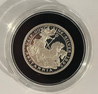 1997 SILVER PROOF BRITANNIA 1/2 OZ ONE 1 POUND COIN