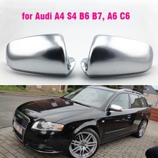 2X Replacement Chrome Side Wing Mirror Covers Cap Fit For Audi A4 B7 S4 A6 S6 C6