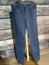 Old Navy Womens Pants 8 Tall Navy Blue Mid Rise Pixie Skinny