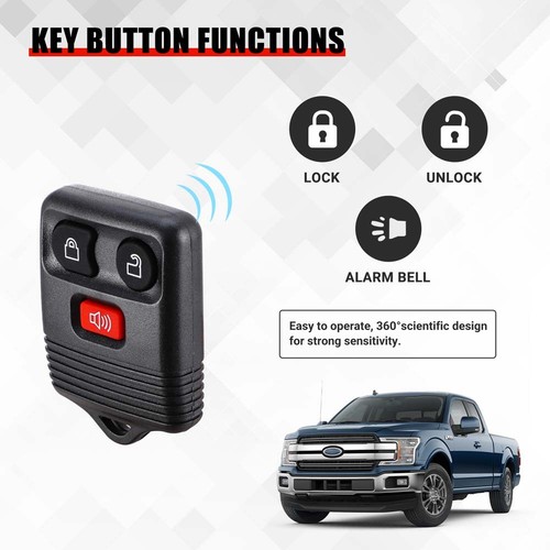 2x Keyless Entry Remote Control Key Fob Clicker Transmitter For Ford F150 F250 - Picture 3 of 15