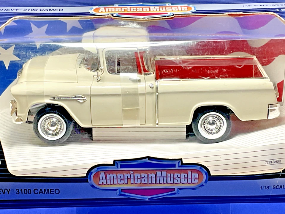 1994 Ertl, American Muscle, 1955 Ivory Chevy 3100 Cameo Pick-up Truck, 1:18, NIB - Image 3 of 4