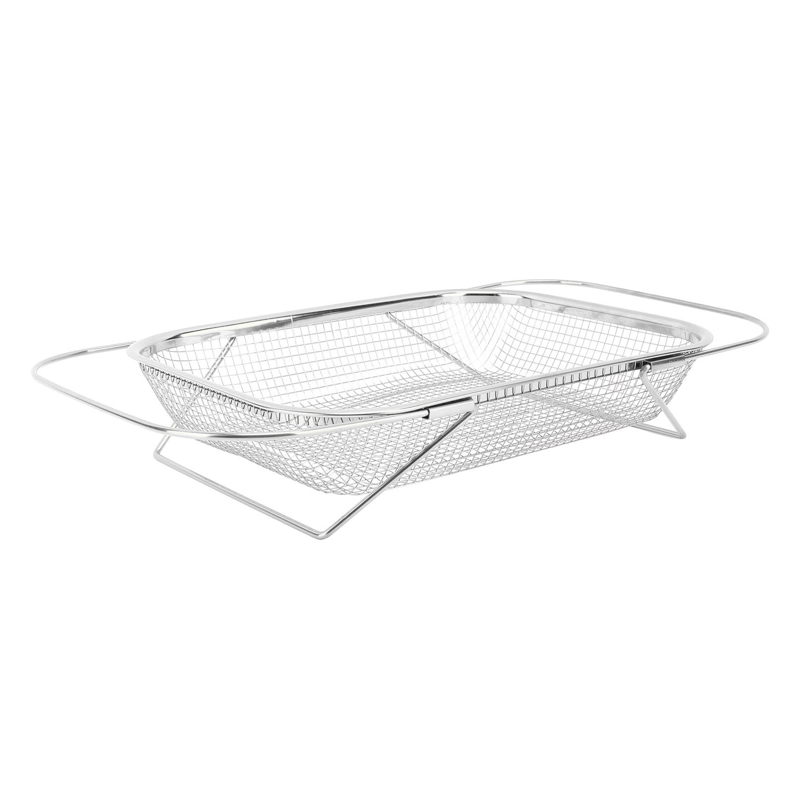 (Silver)Over The Sink Colander Strainer Basket Stainless Steel For Kitchen..