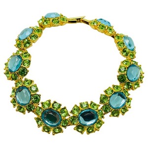 Authentic JOAN RIVERS signed gold plated crystal vintage designer bracelet