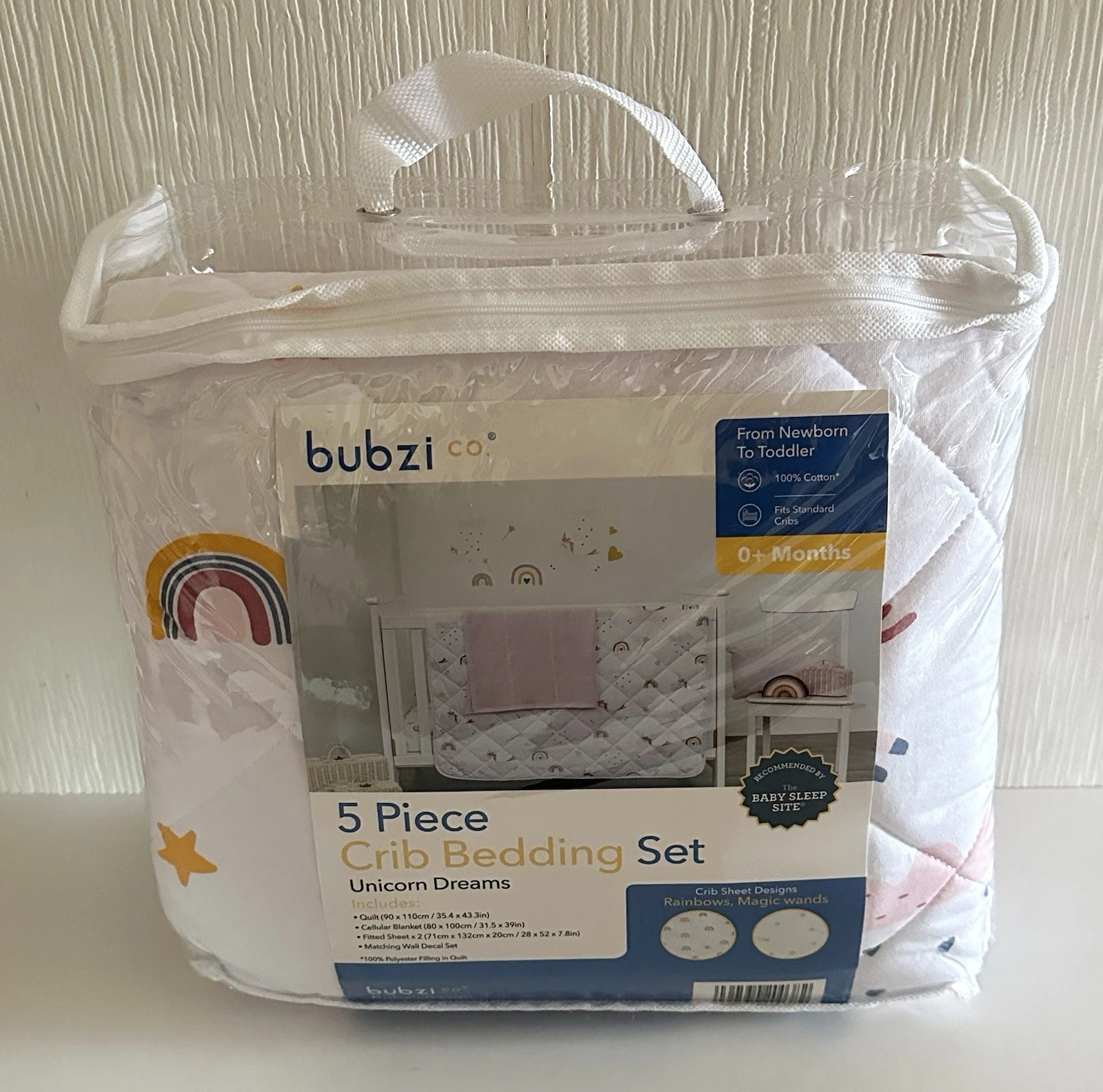 Bubzi Co. Unisex Newborn To Toddler Unicorn Dreams 5-Piece Crib Bedding Set NEW
Opens in a new windo