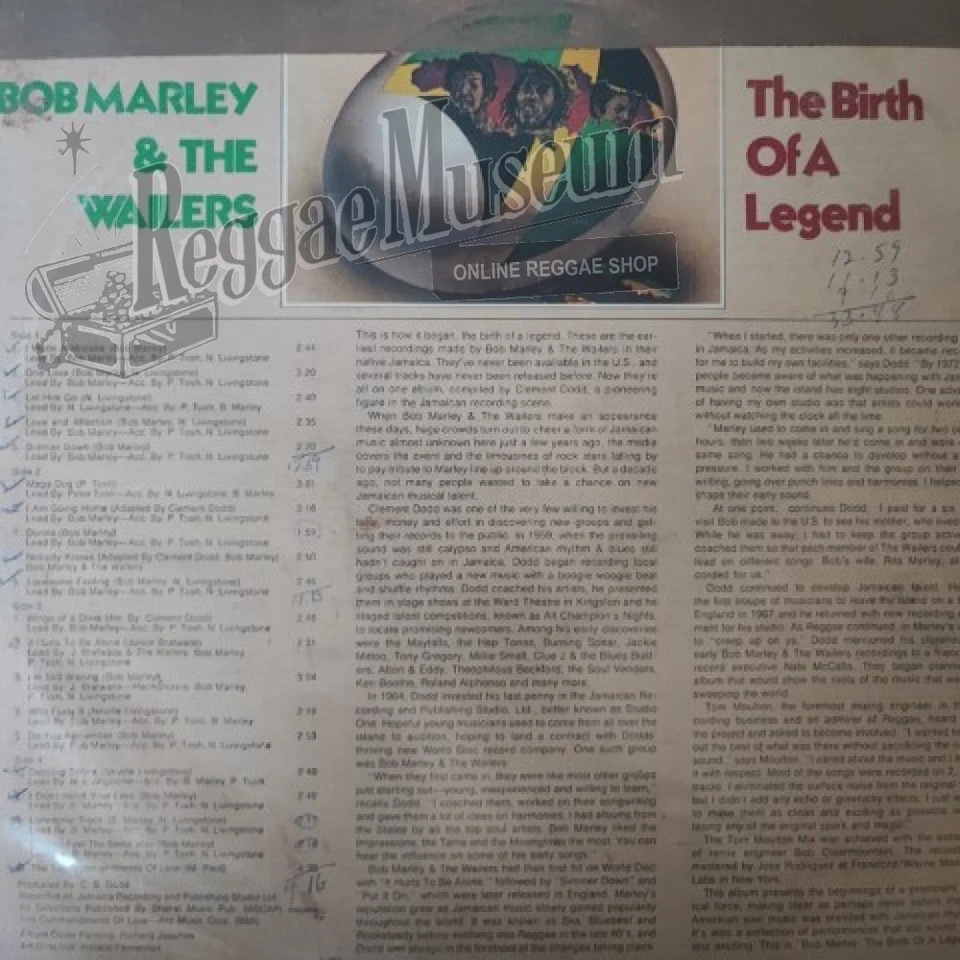 Bob Marley & The Wailers The Birth of a Legend · Lp, photo 2 sur 2