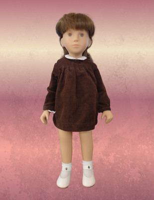 For Sasha Doll - Brown Corduroy Dress with Briefs -  Set Only ,  No Doll/Shoes