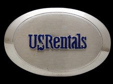 OC27101 VINTAGE 1970s US RENTALS CONSTRUCTION EQUIPMENT COMPANY BELT BUCKLE