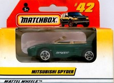 Matchbox #42 Mitsubishi 3000 GT Spyder - green / Spyder tampo (Boxed New)
